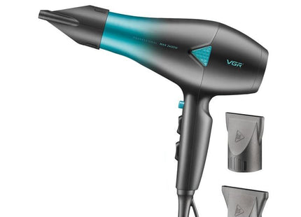 VGR Hair Dryer 2400 Watt, Green Black - V-455 - SABER Center