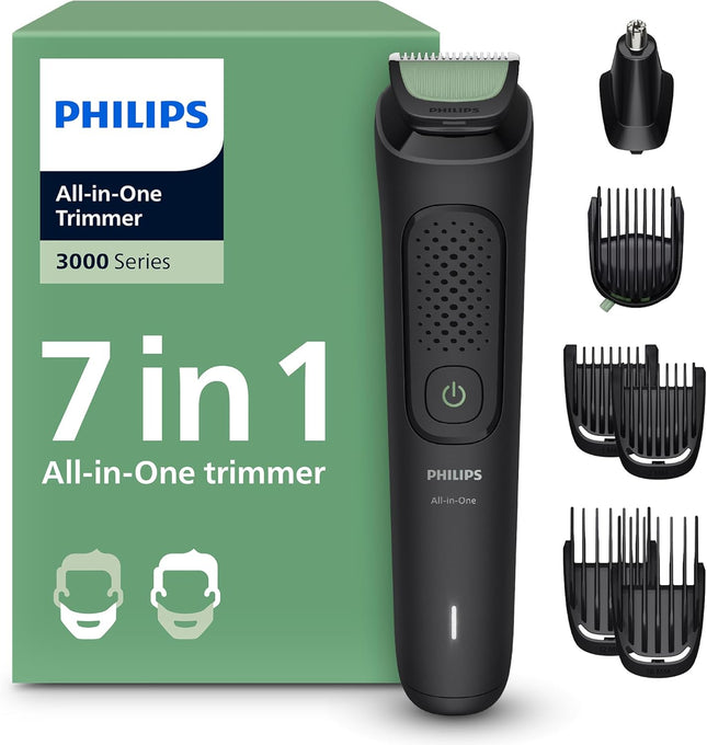 Philips Multigroom 3000 Series All-in-One Hair Trimmer, Black - MG3930/15 - SABER Center