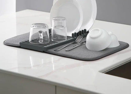 Foldable Countertop Dish Drain Mat & Tableware Storage Pad - SABER Center