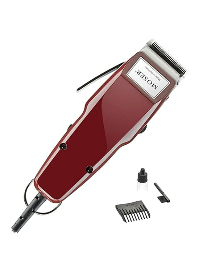 Moser Hair Clipper with Attachments, Red - 1400-0050 - SABER Center