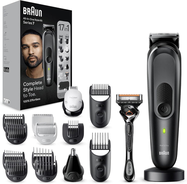 Braun Series 7 Electric Shaver Wet & Dry Black - MGK7491 - SABER Center