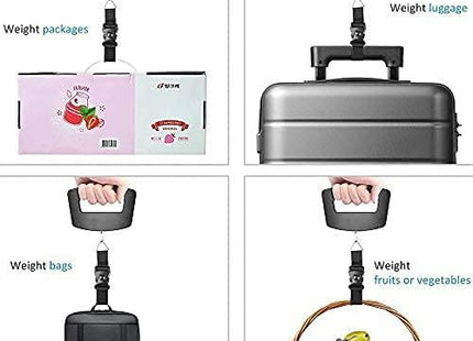 Stainless Steel Digital Luggage Scale, 50kg, Black - SABER Center