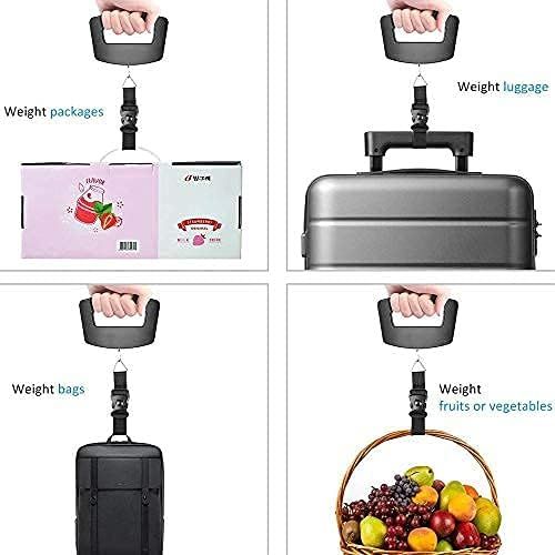 Stainless Steel Digital Luggage Scale, 50kg, Black - SABER Center