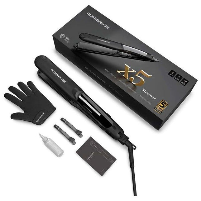 Rush Brush Hair Straightener 235 Celsius, Black - X5 - SABER Center