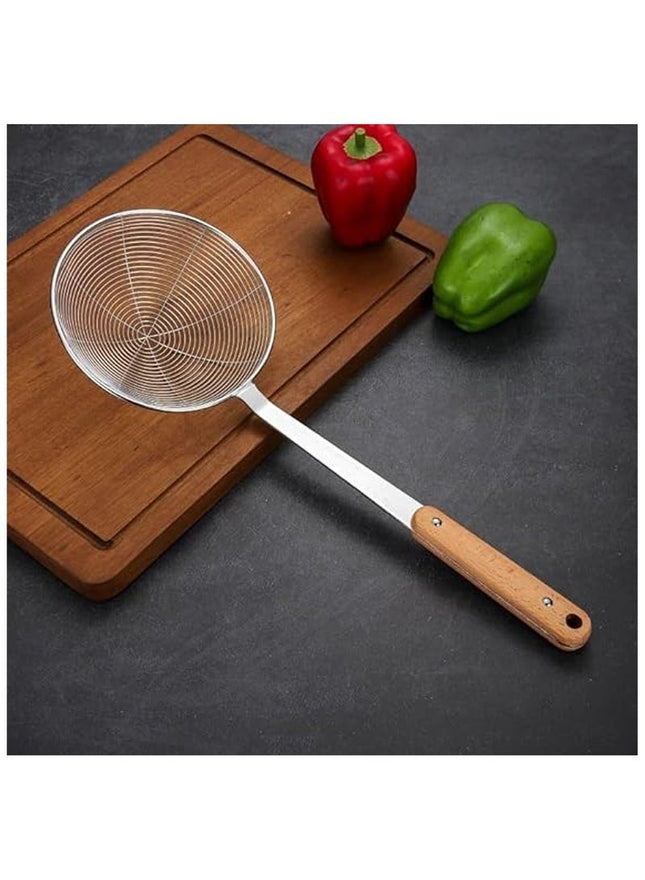 Stainless Steel Food Carrier with Wooden Handle, Medium - SABER Center