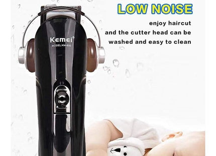 Kemei Rechargeable Hair Trimmer & Grooming Kit, Black - KM600 - SABER Center