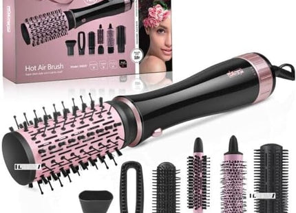Hair Styling Brush & Hair Dryer, 1000W - Black - SABER Center