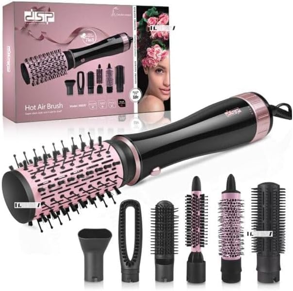 Hair Styling Brush & Hair Dryer, 1000W - Black - SABER Center