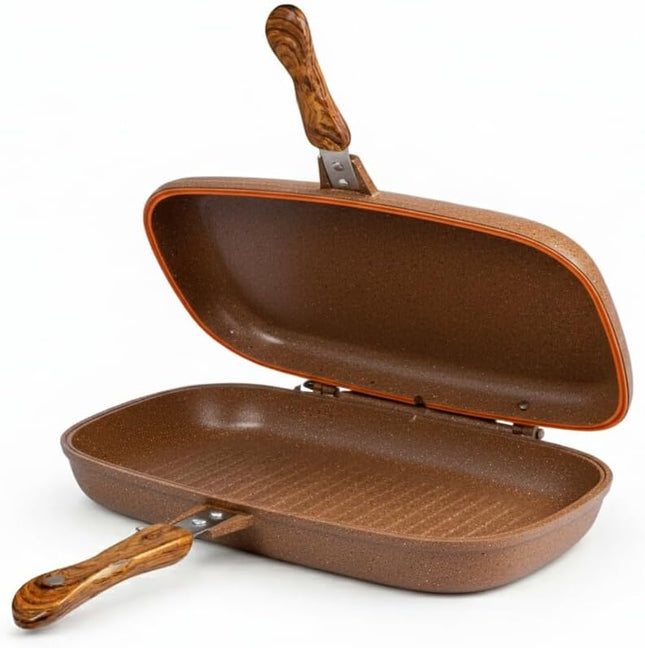 Glory Premium Non-Stick Granite Cookware Set, 27 Pieces, Brown - SABER Center