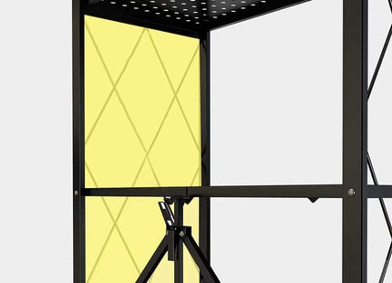 Foldable 5-Shelf Metal Wire Storage Rack on Casters - SABER Center