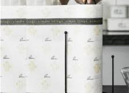 Steel Paper Towel Holder with Base, Black – Fits Standard & Jumbo Rolls - SABER Center