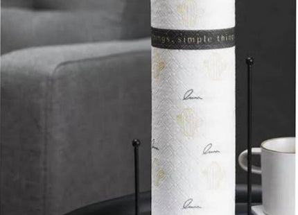 Steel Paper Towel Holder with Base, Black – Fits Standard & Jumbo Rolls - SABER Center