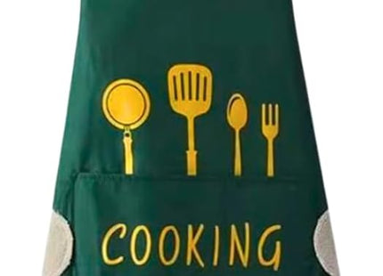 PVC Waterproof Kitchen Apron with Fleece Towels & Expandable Pocket, Unisex - SABER Center