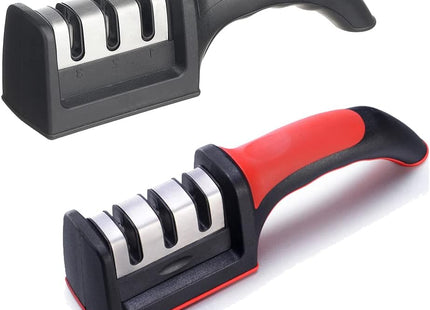 4-in-1 Manual Knife & Scissor Sharpener with Sharpening Stone - SABER Center
