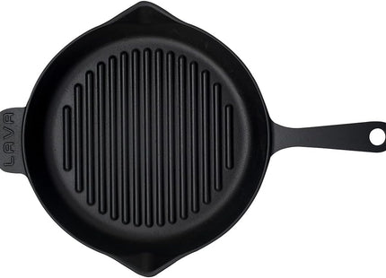 Lava Cast Iron Fry Pan, Round 31x42cm, Enamel Coated - SABER Center