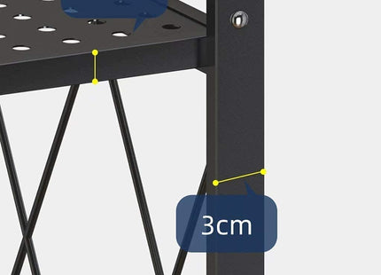 Foldable 5-Shelf Metal Wire Storage Rack on Casters - SABER Center