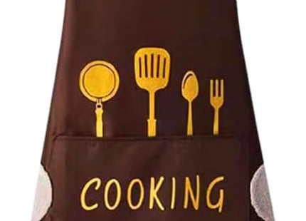 PVC Waterproof Kitchen Apron with Fleece Towels & Expandable Pocket, Unisex - SABER Center
