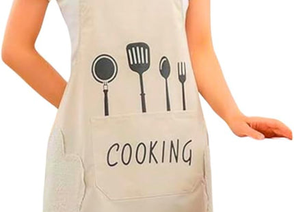 PVC Waterproof Kitchen Apron with Fleece Towels & Expandable Pocket, Unisex - SABER Center
