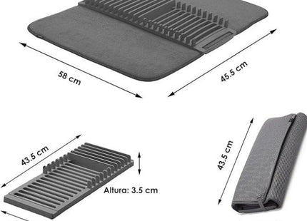 Foldable Countertop Dish Drain Mat & Tableware Storage Pad - SABER Center