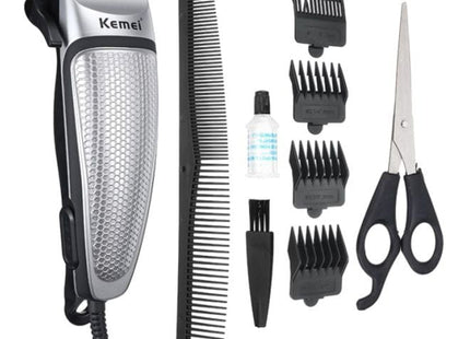 Kemei Electric Hair Trimmer, Silver/Black - KM-4639 - SABER Center