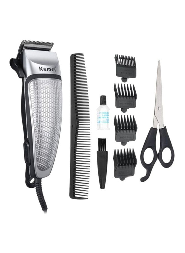 Kemei Electric Hair Trimmer, Silver/Black - KM-4639 - SABER Center