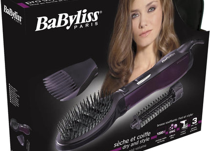 Babyliss Air Styler with Attachments 1000 Watt, Purple - AS115SDE - SABER Center