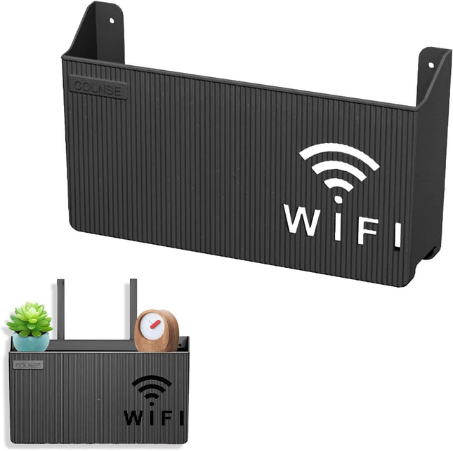 WiFi Router Storage Box, Wall-Mount Shelf, Set-Top Box Rack - SABER Center