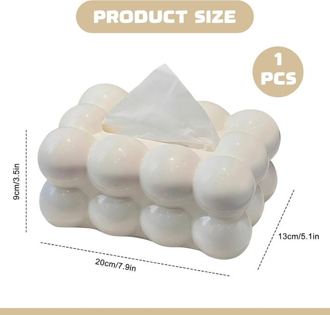 Marshmallow Storage Organizer Box, Rectangular, White - SABER Center