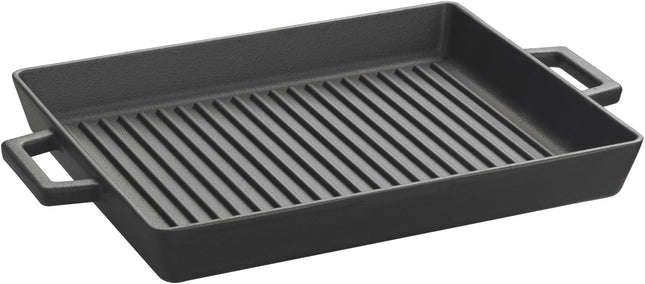 Lava Cast Iron Grill Pan, Rectangle 26x32cm, Enamel Coated - SABER Center