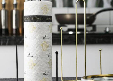Steel Paper Towel Holder with Base, Black – Fits Standard & Jumbo Rolls - SABER Center