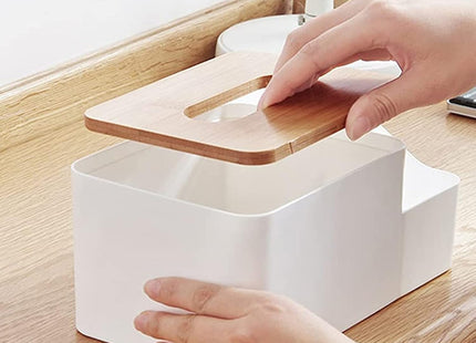 Tesion Tissue Box & Napkin Holder with Storage - SABER Center