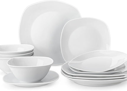 MALACASA Elisa 48-Piece Porcelain Dinner Set for 12 - SABER Center