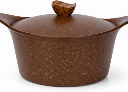 Glory Premium Non-Stick Granite Cookware Set, 27 Pieces, Brown - SABER Center
