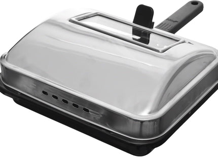 ROCKY Stainless Steel Grill, 28cm, Silver - SABER Center