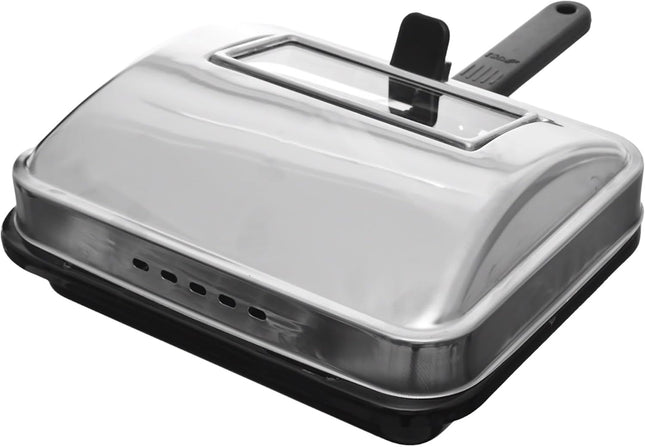 ROCKY Stainless Steel Grill, 28cm, Silver - SABER Center
