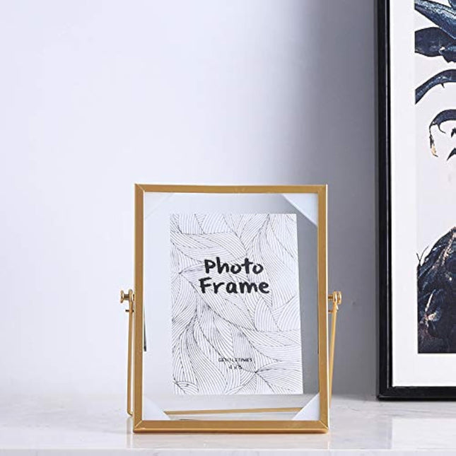 XIAOHONG Floating Glass Picture Frame, 4x6, 2-Pack, Black - SABER Center