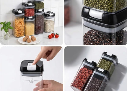 Clear Food Storage Container Set with Airtight Lids - SABER Center