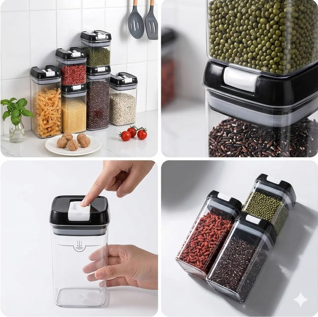 Clear Food Storage Container Set with Airtight Lids - SABER Center