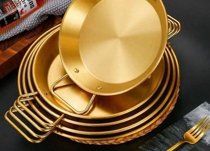Gold Stainless Steel Serving Cookware with Handles, 20cm - SABER Center