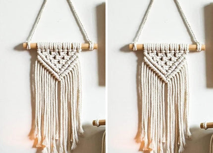 Macrame Wall Hanging Set of 2, Cotton Boho Wall Art Decor - SABER Center