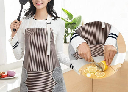 SKY-TOUCH Waterproof Bib Apron with Pockets & Side Towels, Unisex - SABER Center