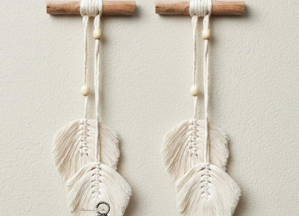 Macrame Wall Hanging Set of 2, Cotton Boho Wall Art Decor - SABER Center