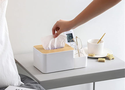 Tesion Tissue Box & Napkin Holder with Storage - SABER Center