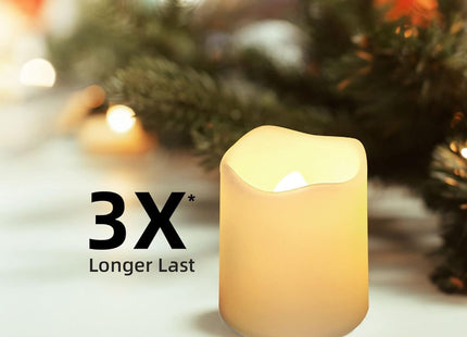 SHYMERY Flameless LED Tea Light Candles, 24-Pack, Warm White - SABER Center