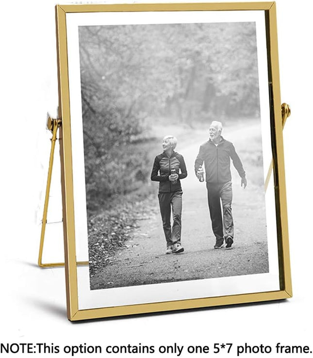 AceList Geometric Metal Glass Picture Frame, 5x7 - SABER Center