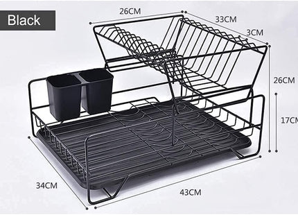 S2C Dish Drying Rack, Large Antibacterial Countertop Drainer, Style A - SABER Center