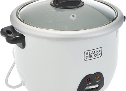 Black+Decker Non-Stick Rice Cooker, 2.8L, White - RC2850-B5 - SABER Center