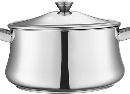 Zahran Classic Stainless Steel Stewpot Set, 10 Pieces with Lids, Silver - SABER Center
