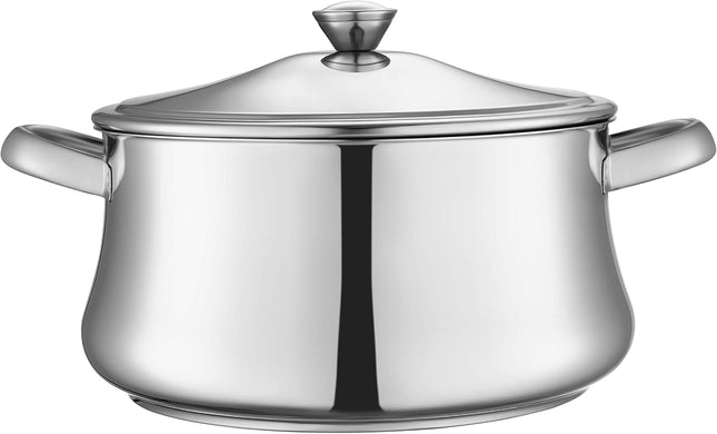 Zahran Classic Stainless Steel Stewpot Set, 10 Pieces with Lids, Silver - SABER Center