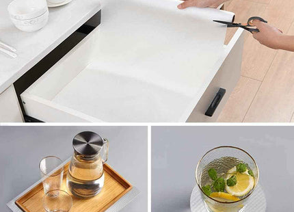 MORE BUY Anti-Slip Shelf & Drawer Liner Roll, 45cm x 10m, Transparent - SABER Center